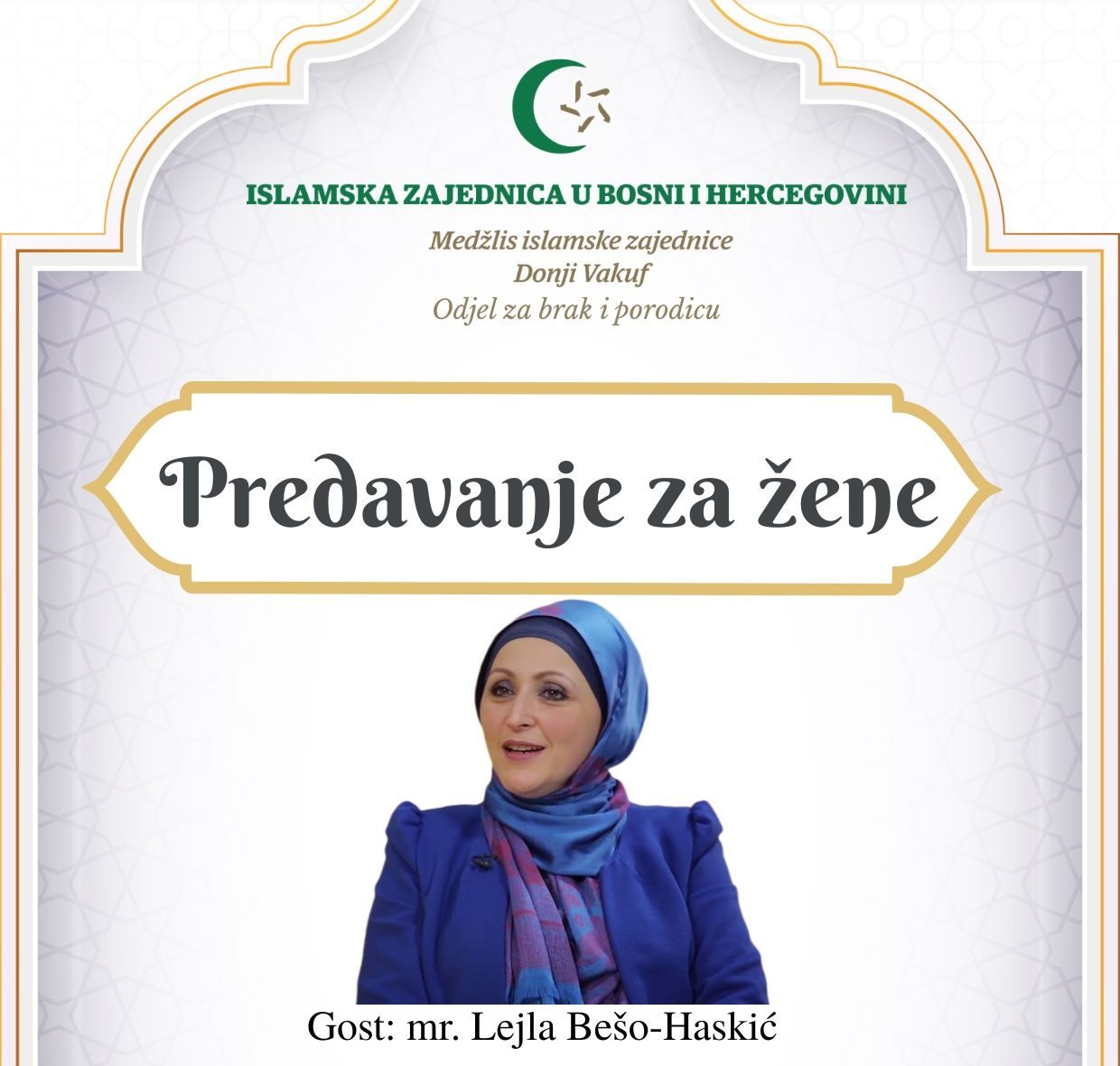 U četvrtak Centralno predavanje za žene