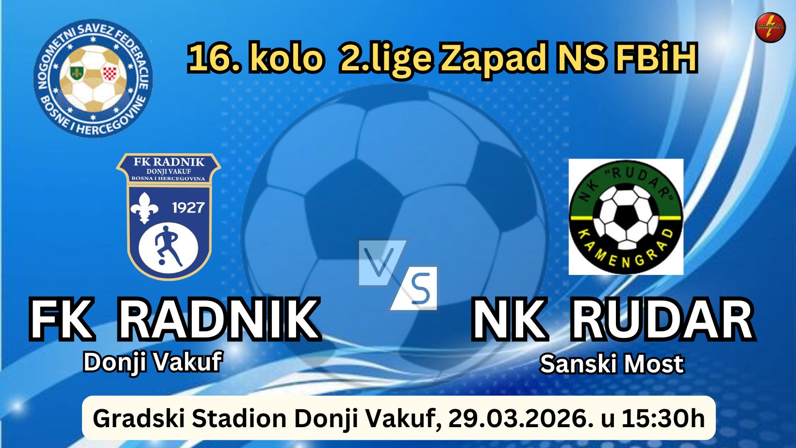 Fudbaleri FK Radnik domaćini ekipi NK Rudar