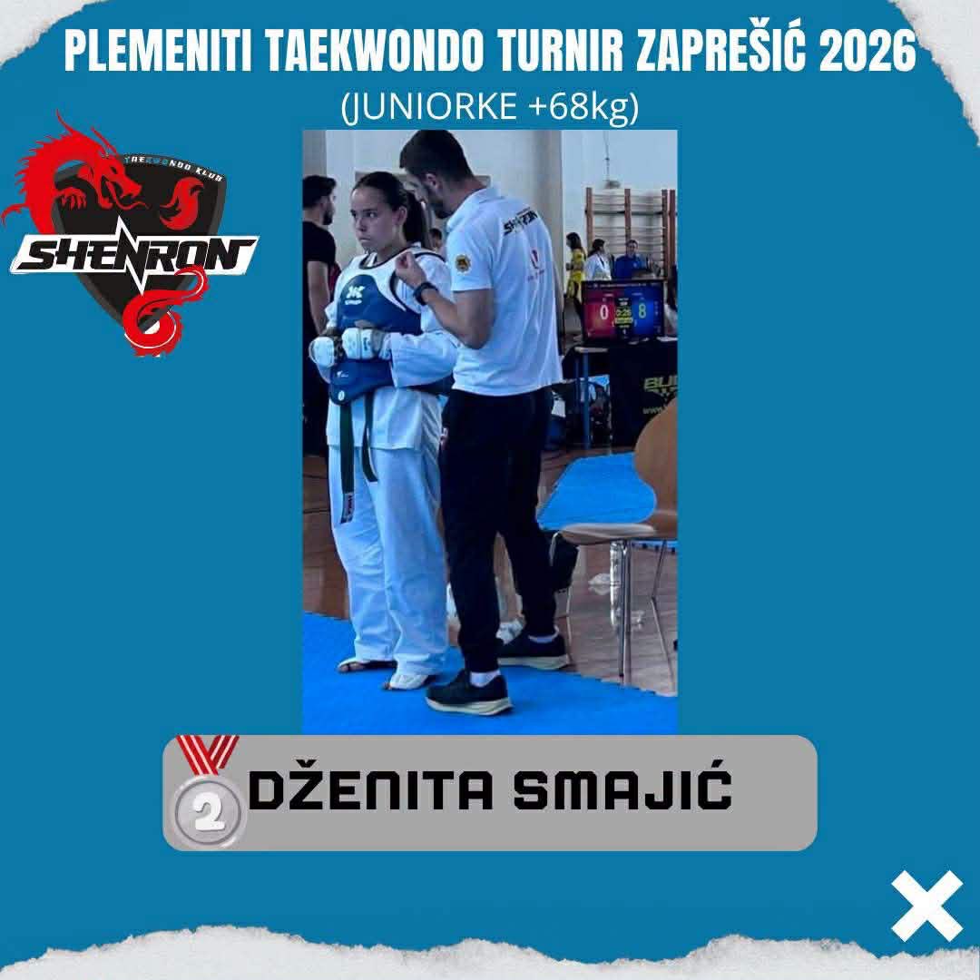 Učenica Četvrte OŠ Torlakovac Dženita Smajić osvojila drugo mjesto u taekwondu