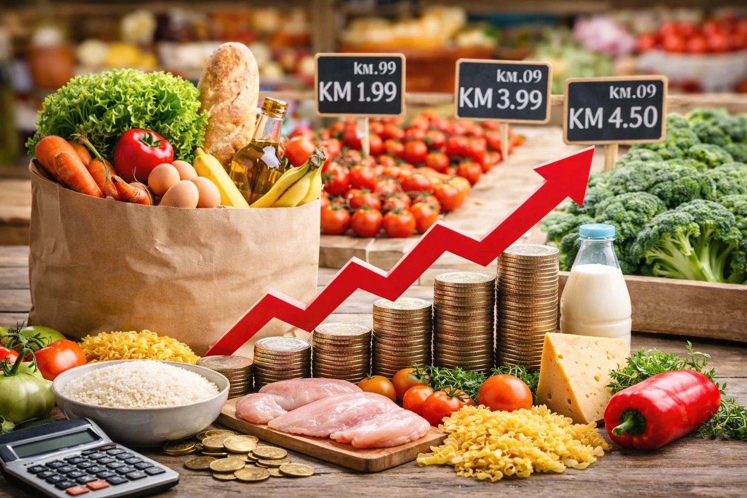 U FBiH potrošačke cijene u aprilu porasle 1,6 posto, najviše poskupio prijevoz čak 9,2 posto
