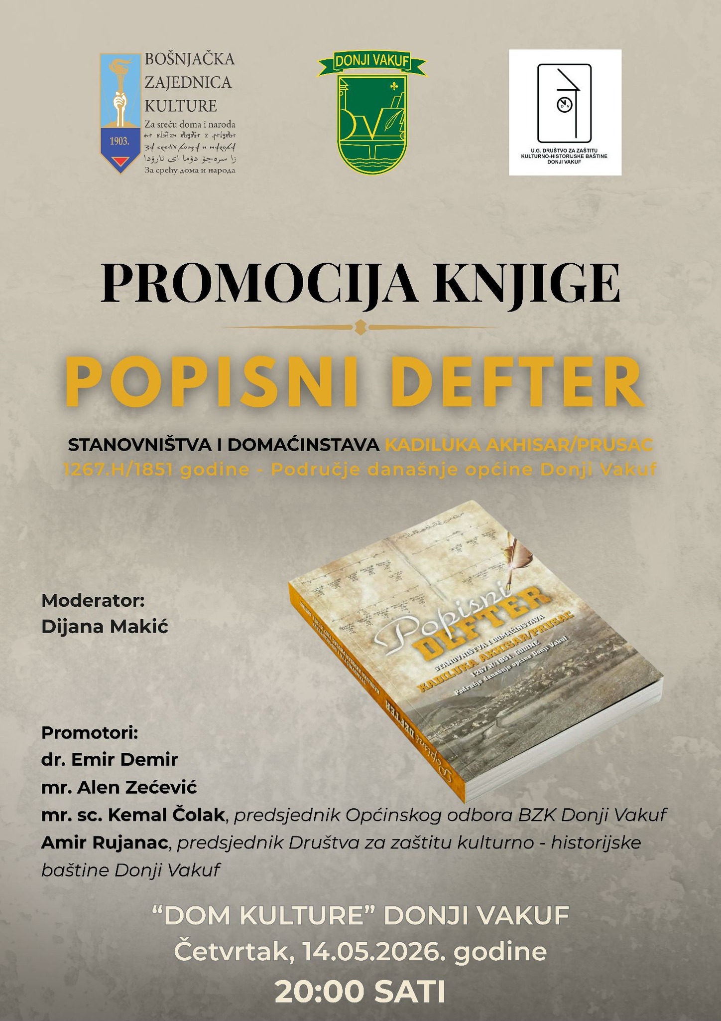 Promocija knjige “Popisni defter”