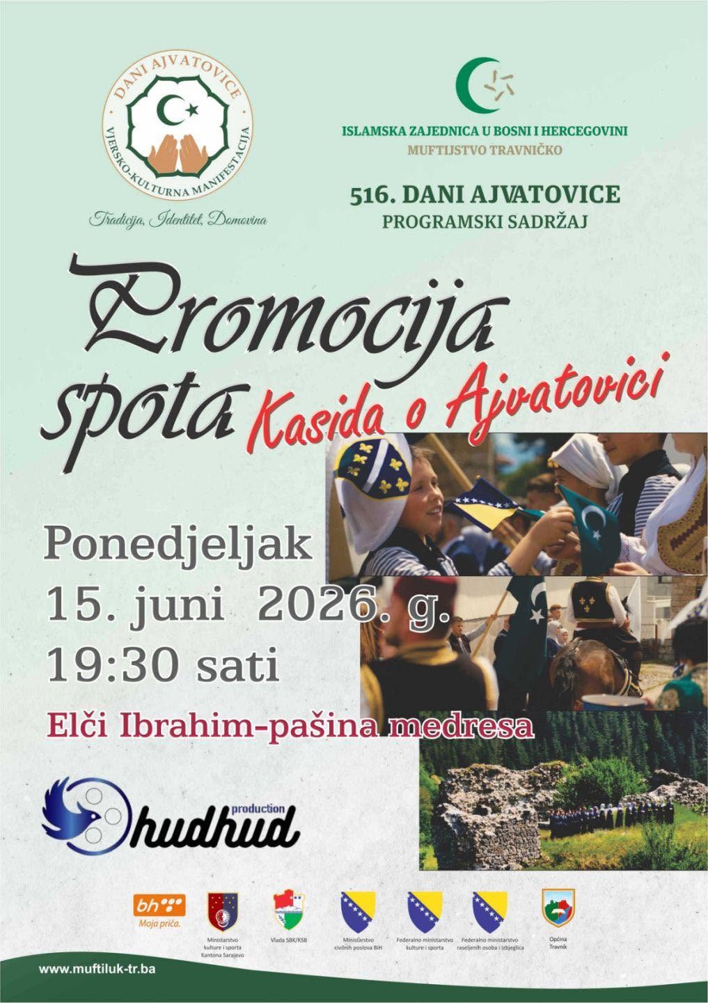 Travnik: Večeras promocija spota kaside o Ajvatovici
