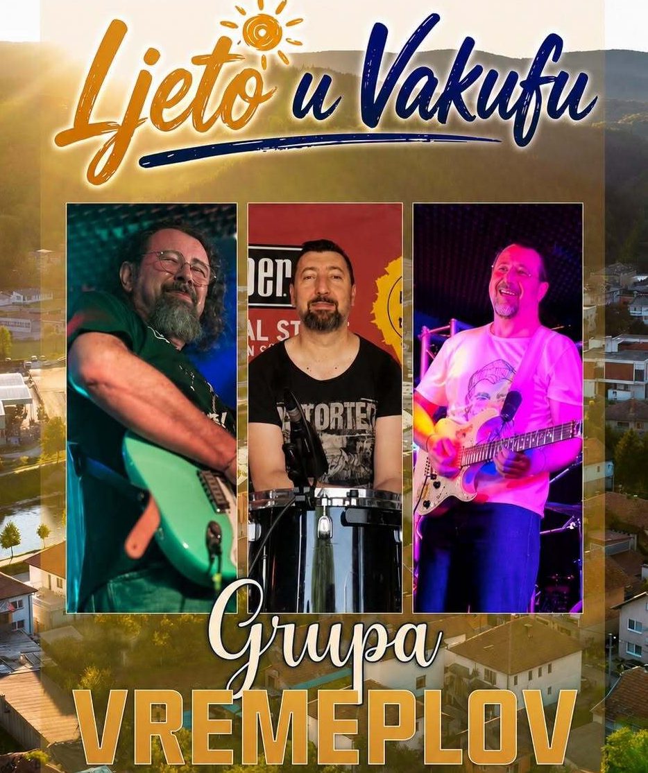“LJETO U VAKUFU 🔅 Večeras koncert benda “Vremeplov”🎸🎶