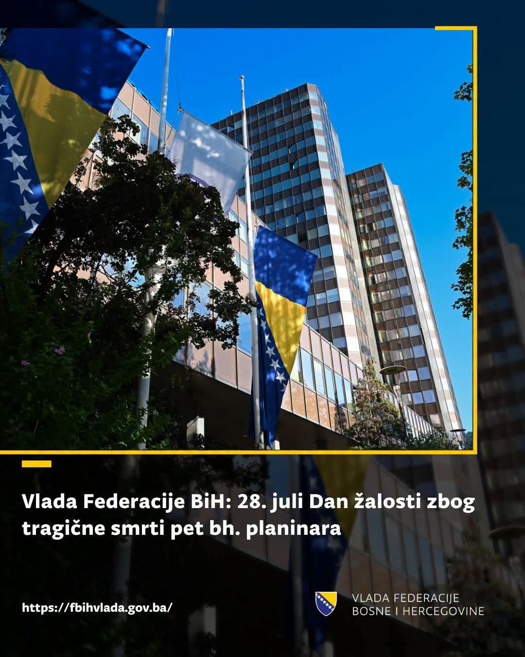 Danas Dan žalosti u Federaciji BiH zbog tragične smrti pet bh. planinara