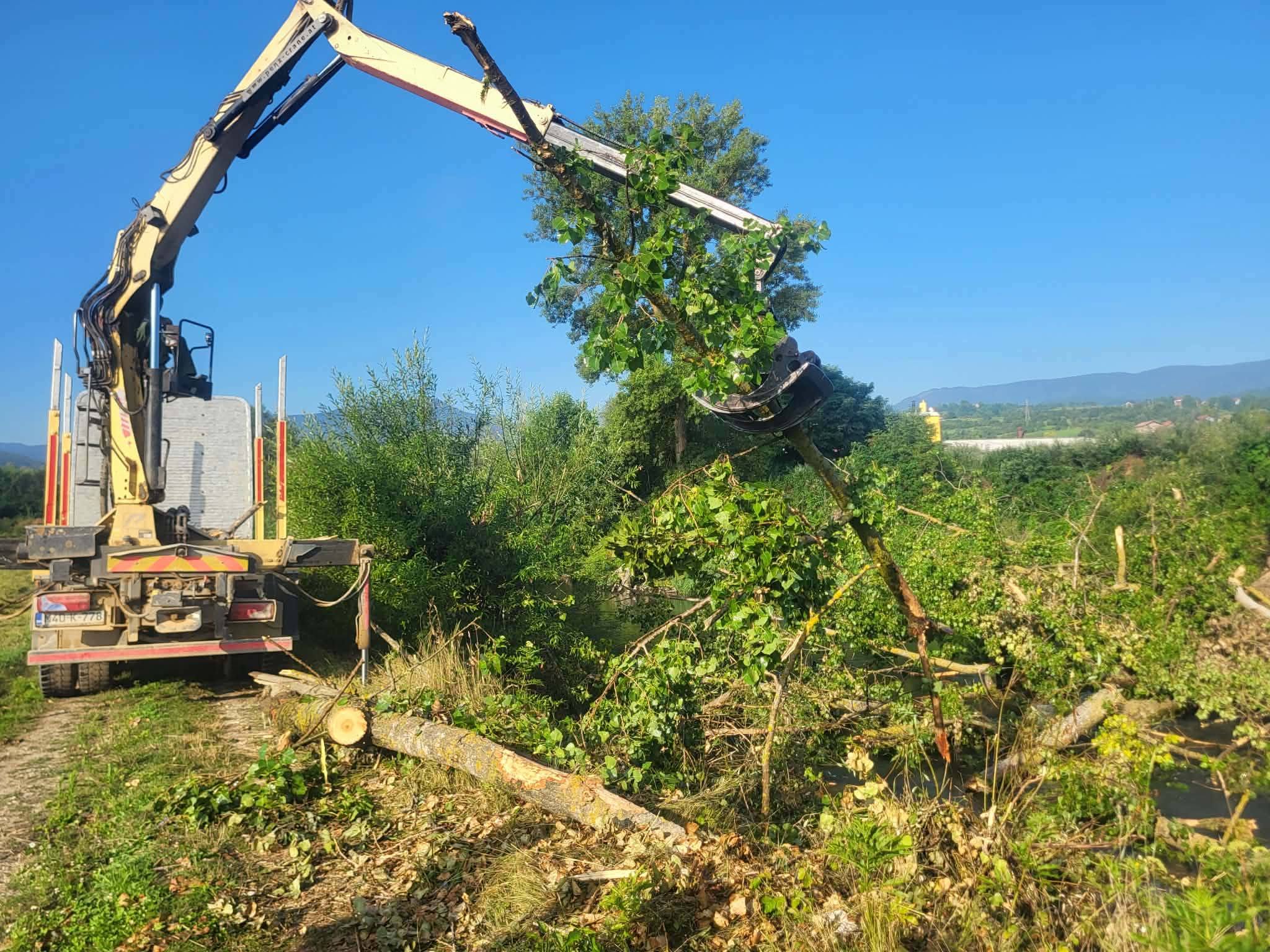 Izvršena sječa i ukolnjena stabla na obali rijeke Vrbas, na lokaciji iznad Talića kuća