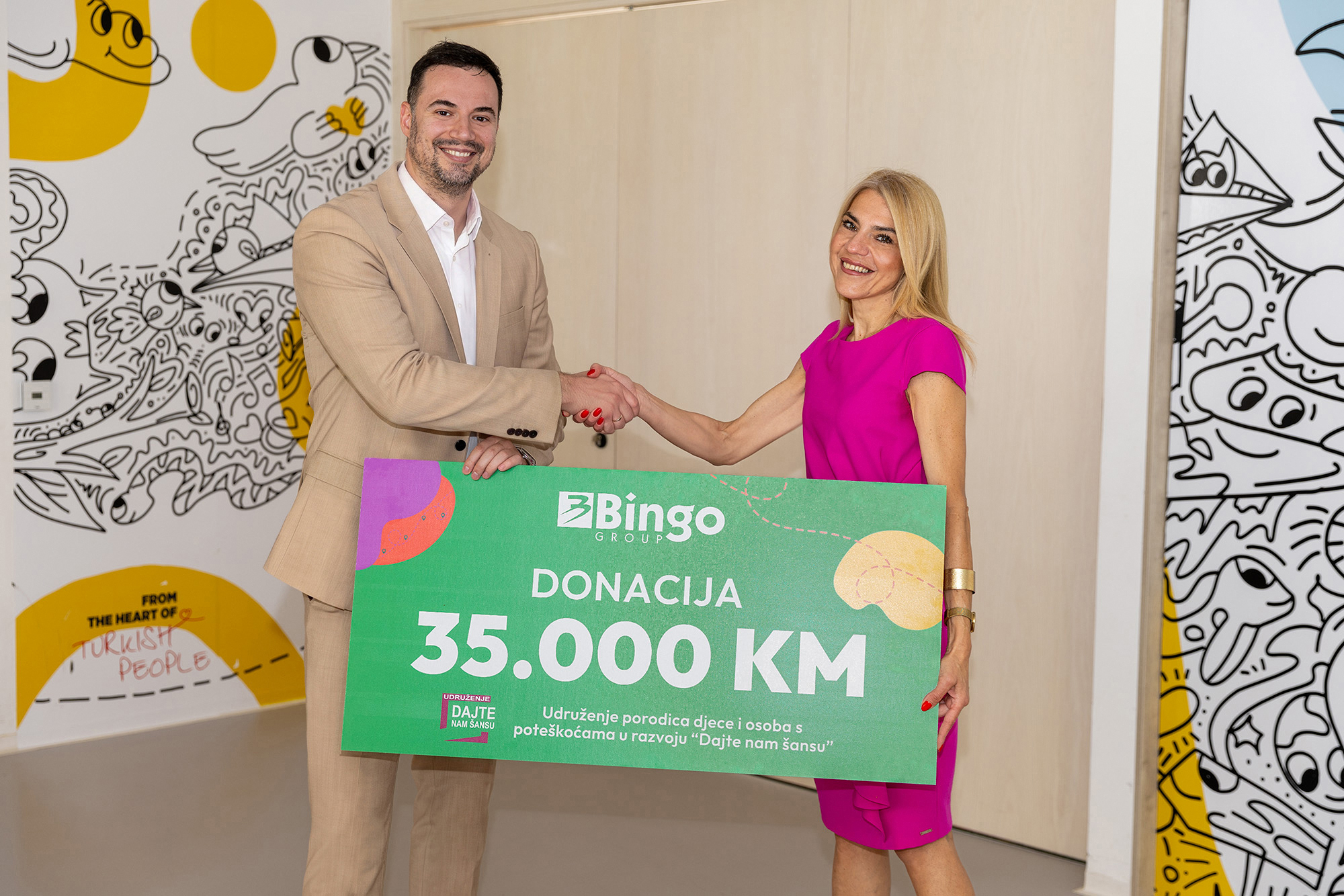 Bingo Group donirao 35.000 KM za unapređenje uslova u Dnevnom centru Udruženja „Dajte nam šansu“