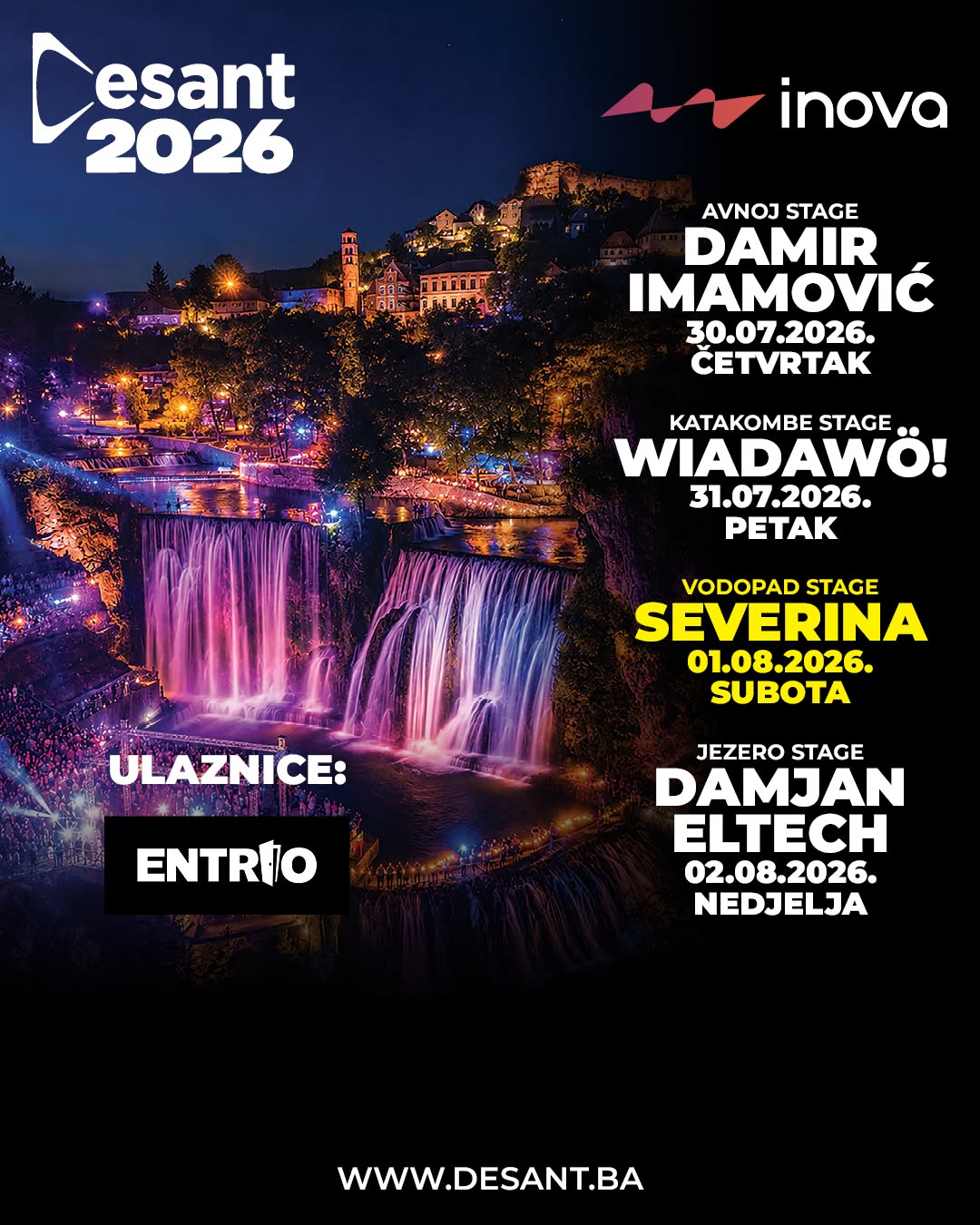 Severina i regionalne zvijezde stižu na Desant 2026 u Jajce