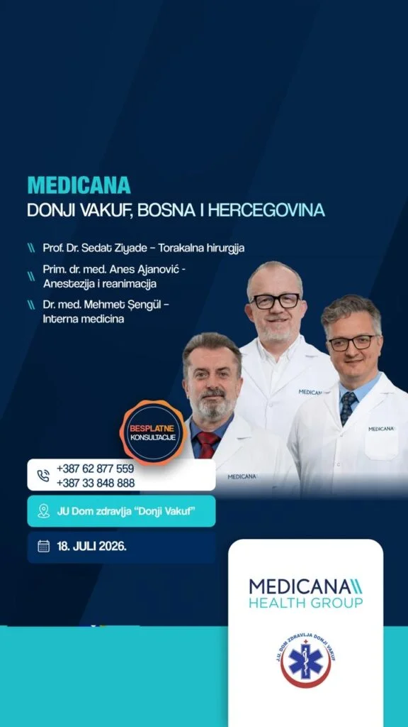 Specijalisti iz Medicana Health Group dolaze u JU “Dom zdravlja” Donji Vakuf
