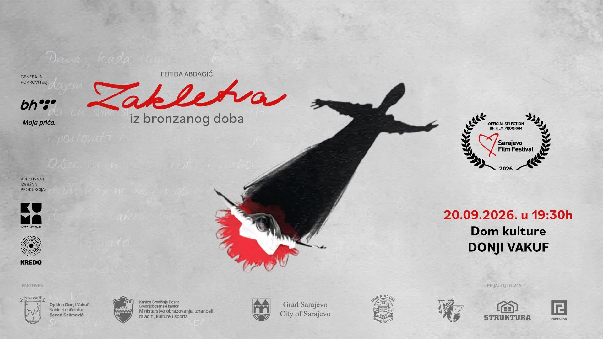 Projekcija dokumentarnog filma “Zakletva iz bronzanog doba” , Feride Abdagić u Donjem Vakufu