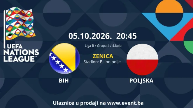 Poznato ko će suditi utakmicu BiH-Poljska: Ponedjeljak, 5.oktobar